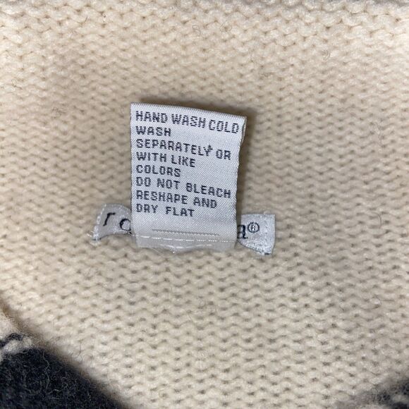Rosanna Cream & Black Lambswool High Neck Sweater Size Large - Picture 11 of 11